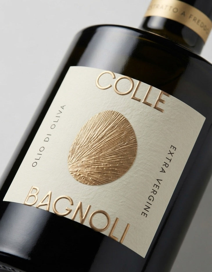 Dettaglio dell'etichetta dell'Olio EVO Premium